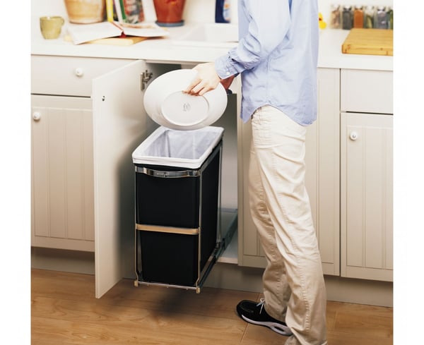 simplehuman CW1124 køkkenaffald m. sortering Sort