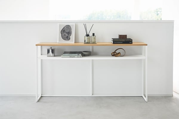 Miniatyrbillede 3 af 8: Yamazaki 4903208020282 hylde Stativhylde Fritstående Stål, Træ Hvid, Træ