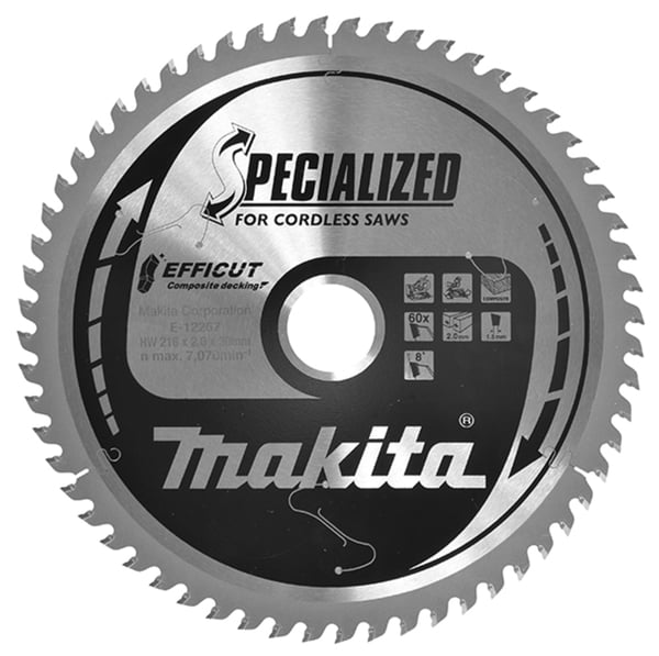 Makita E-12267 rundsavklinge 21,6 cm 1 stk Makita E-12267 rundsavklinge 21,6 cm 1 stk