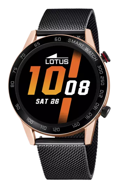 Lotus Smartime 45 mm Digital Berøringsskærm Sort, Lyserød guld