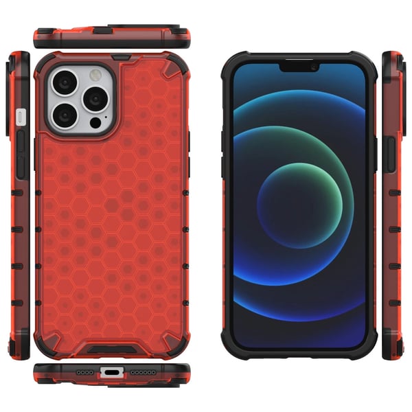 Hurtel Honeycomb mobiltelefon etui 17 cm (6.7") Hylde etui Rød