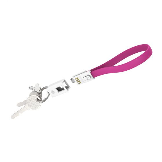 XLayer 214002 USB-kabel USB 2.0 0,2 m Micro-USB A USB A Lyserød