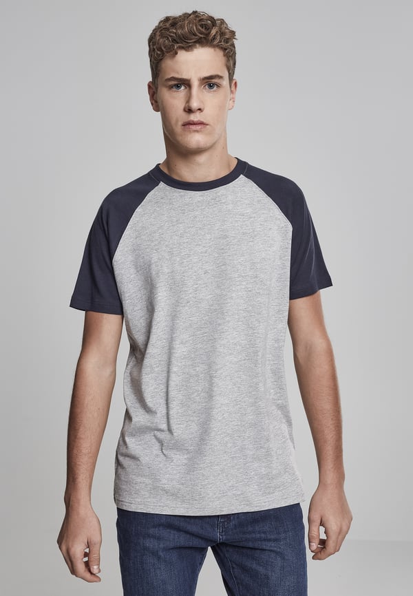 Urban Classics Raglan Contrast Tee T-shirt Crew neck Kort ærme Bomuld, Jersey