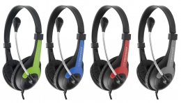 Esperanza EH158B hovedtelefoner/headset Ledningsført Musik Sort, Blå