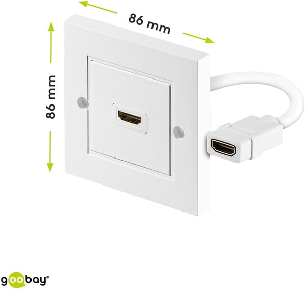 Miniatyrbillede 3 af 3: Goobay 51722 HDMI-kabel HDMI Type A (Standard) Hvid