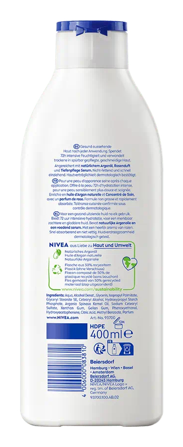 NIVEA 4006000083810 kroppskräm och -lotion 400 ml Kvinna