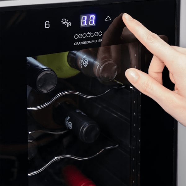 Cecotec CoolCrystal Vin køleboks Fritstående Sort 12 flaske(r)