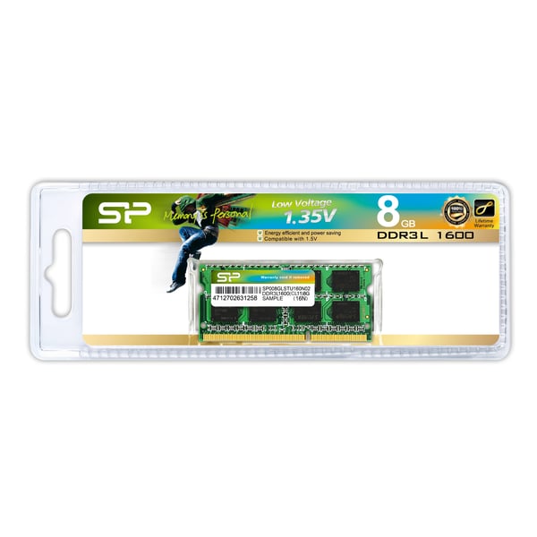 SODIMM DDR3 Silicon Power -muisti 8GB (1x8GB) 1600MHz 1.35V 512x8