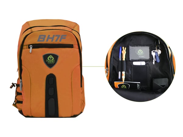 KeepOut BK7F ryggsäckar Svart, Orange Konstläder, Nylon