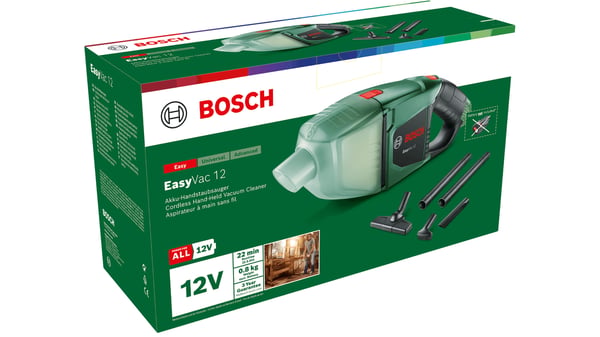 Miniatyrbild 2 av 3: Bosch EasyVac 12 Skaftdammsugare, 2-i-1 Torr Utan påse Grön