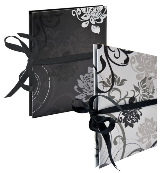 Walther Design Grindy Leporello fotoalbum og arkbeskyttelse Sort, Hvid 12 ark 10 x 15