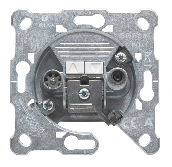 Triax 306231 stikkontakt 2 x SAT Metallic