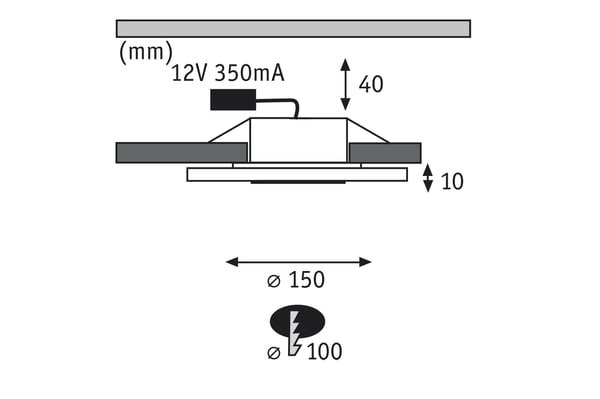 Paulmann 925.43 Nedtryckbar spotlight LED 18 W