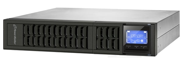PowerWalker VFI 2000CRM LCD UPS-virtalähde Taajuuden kaksoismuunnos (verkossa) 2 kVA 1600 W 4 AC-pistorasia(a)