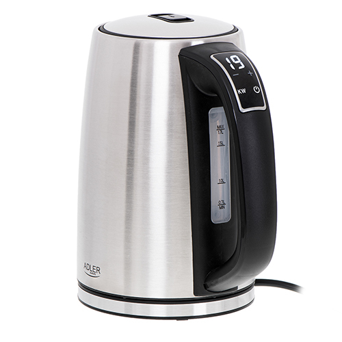 Adler AD 1340 vedenkeitin 1,7 L 2200 W Musta, Hopea