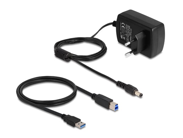 Miniatyrbillede 2 af 5: DeLOCK 64187 drevkabinet HDD/SSD kabinet Sort 2.5/3.5"