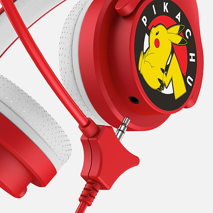 OTL Technologies Pokémon Pikachu Hörlurar Kabel Huvudband Spela Röd, Vit