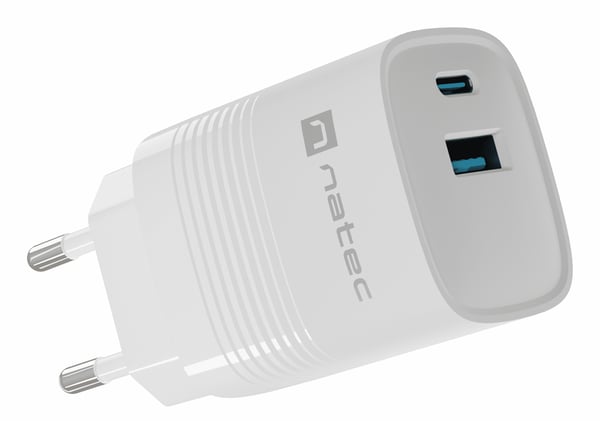 Miniatyrbillede 1 af 9: NATEC NUC-2140 oplader til mobil enhed Universel Hvid Vekselstrøm Hurtig opladning Indendørs