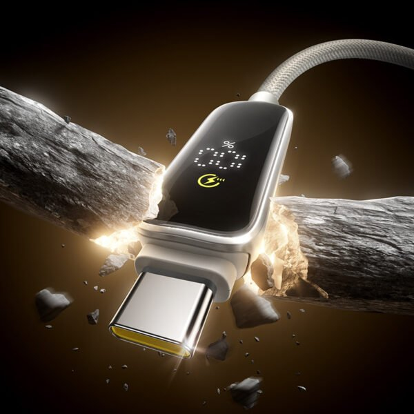 Baseus P10381802851-01 USB-kaapeli USB 2.0 2 m USB C 0,48 Gbit/s 100 W Titaani
