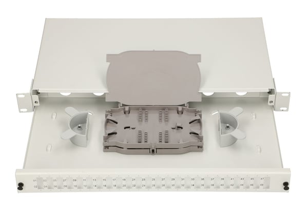 Extralink 48 CORE (24 SC DUPLEX) FIBER OPTIC PATCH PANEL GRAY DUPLEX HOLES - Glasfaser (LWL) - Duplex Patch-panel
