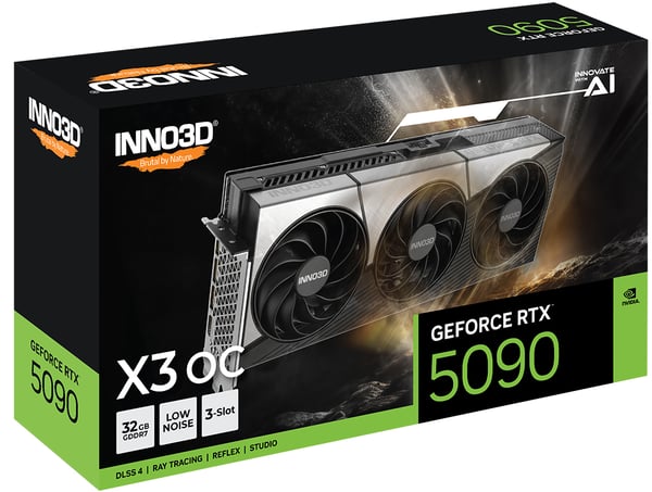 Miniatyrbillede 3 af 3: INNO3D GeForce RTX 5090 X3 OC NVIDIA 32 GB GDDR7