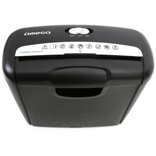 Miniatyrbillede 4 af 4: Omega ONP601S papirmakulator Stribe makulering 22 cm Sort