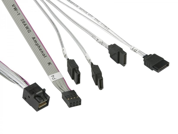 Pikkukuva 1 / 2: Supermicro MiniSAS / 4 SATA 0.55 m 0,55 m Harmaa, Valkoinen