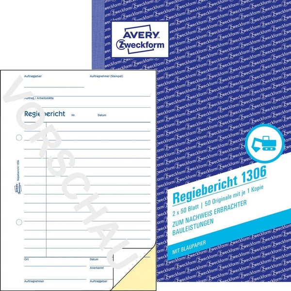 Miniatyrbillede 2 af 3: Avery 1306 regnskabsblanket og -bog A5 50 Sider