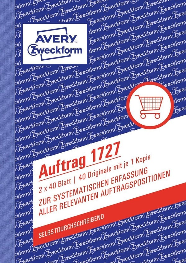Avery 1727 kassaböcker A6 40 sidor