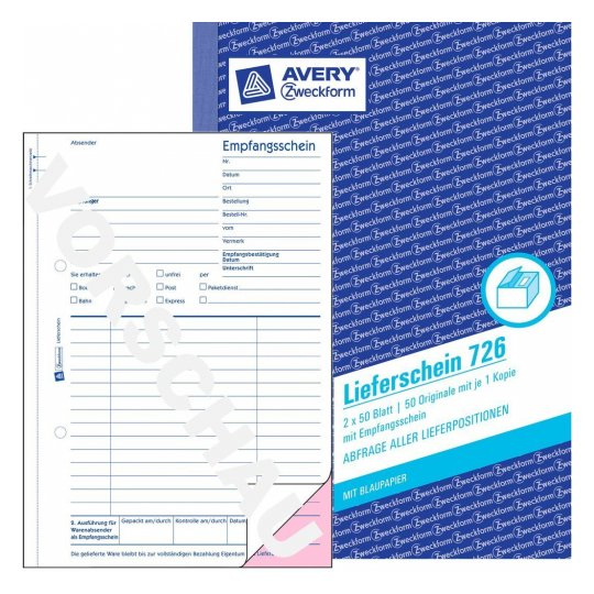 Avery 726 administrationsbog Blå, Hvid