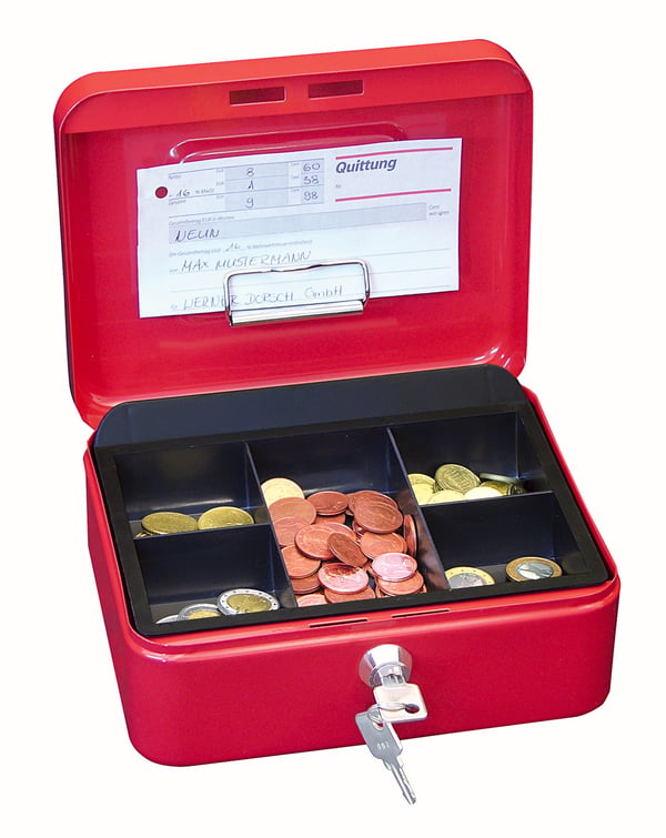 Wedo 145 202H kassa & biljettboxar Stål Röd