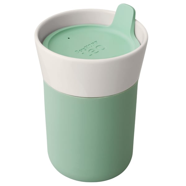 Miniatyrbillede 1 af 4: BergHOFF Leo 3950123 rejsekrus 330 ml Grøn, Hvid Porcelæn