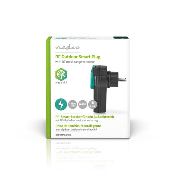 Miniatyrbillede 9 af 10: Nedis RFPOM120FBK smart stik 3680 W Sort, Grøn