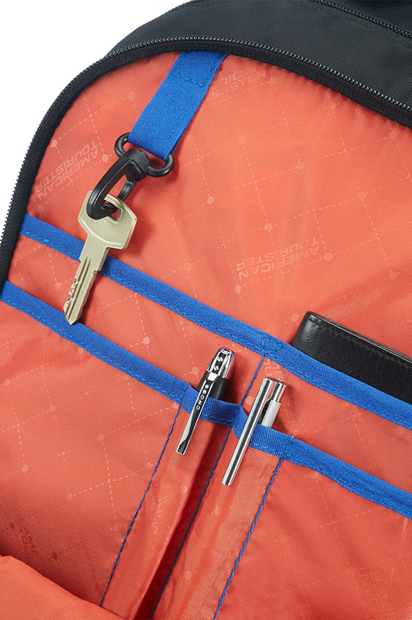 Miniatyrbild 5 av 5: American Tourister Urban Groove SA1748 väskor bärbara datorer 39,6 cm (15.6") Ryggsäcksfodral Svart, Blå