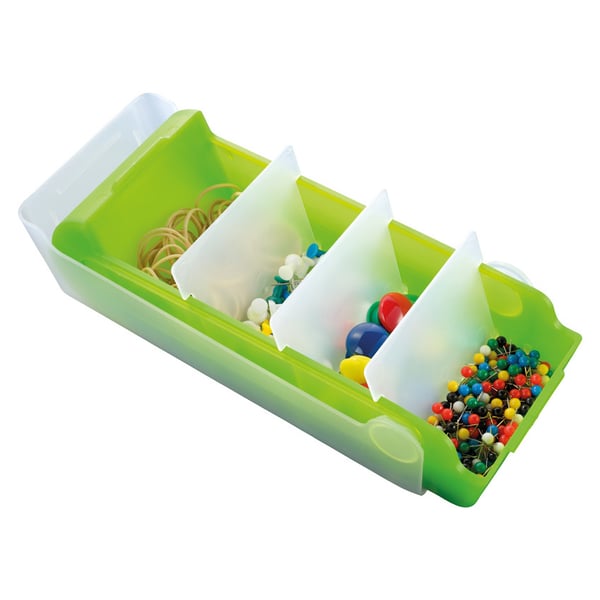 Helit H6901159 plasticlomme til kort Grøn, Transparent A7