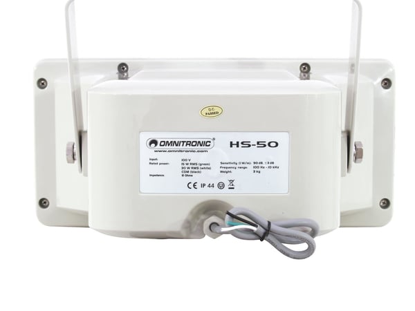 Omnitronic 80710822 högtalare Full range Vit Kabel 30 W