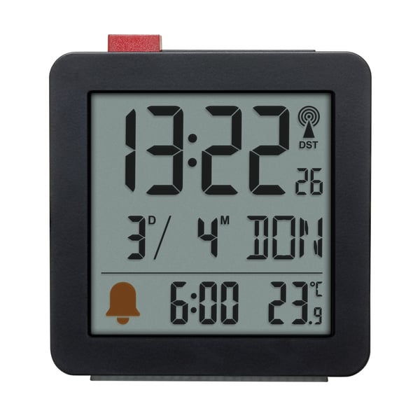 TFA-Dostmann 60.2566.01 vækkeur Digital alarmur Sort