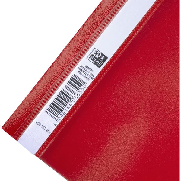 Oxford 400152404 folder Polypropylen (PP) Rød, Transparent A4