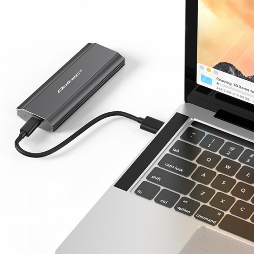 Pikkukuva 6 / 10: Qoltec 52271 tallennusaseman kotelo SSD-kotelo Harmaa M.2