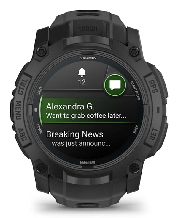 Miniatyrbild 3 av 13: Garmin Instinct 3 Tactical Edition 3,3 cm (1.3") AMOLED 50 mm Digital 416 x 416 pixlar Svart GPS