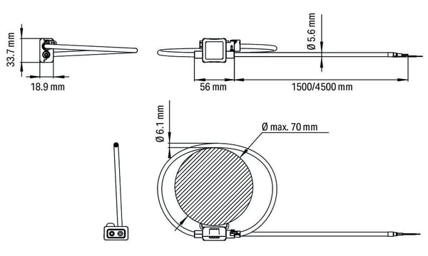 Miniatyrbillede 2 af 2: Wago 855-9450/2000-701 strømtransformer Sort