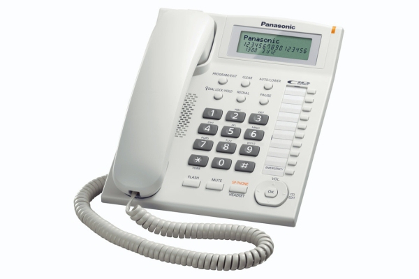 Miniatyrbillede 1 af 3: Panasonic KX-TS880 Nummervisning Hvid