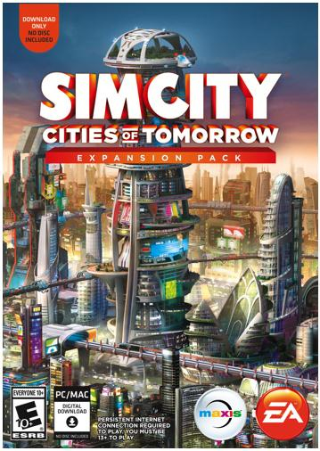 Electronic Arts SimCity: Cities of Tomorrow, PC Videopelin lisäosa SimCity: Futuristiset kaupungit Englanti