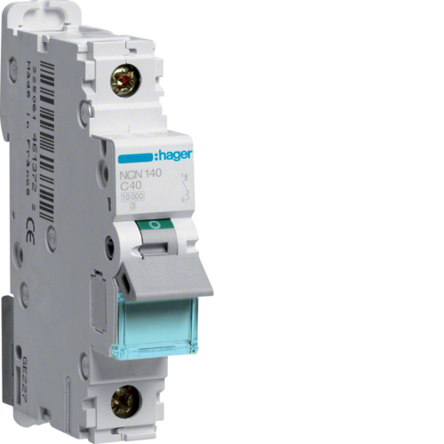 Hager NCN140 kredsløbsafbryder Type C 1 1 modul(er)
