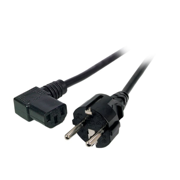 EFB Elektronik Schuko 180° - C13 90° 5m Sort C13 forbinder