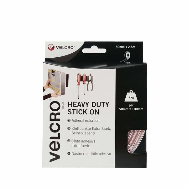 Miniatyrbild 1 av 3: Velcro VEL-EC60246 kardborrefäste Vit 1 styck