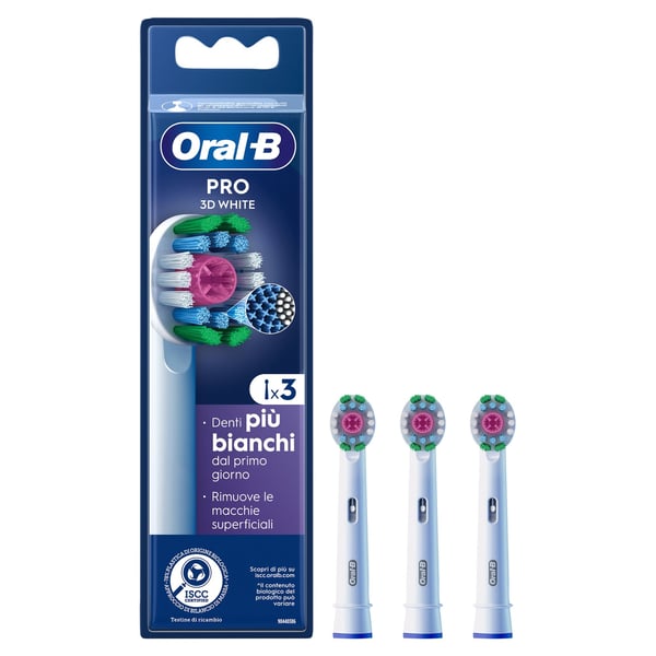 Oral-B Pro 3D White 3 stk Hvid Oral-B Pro 3D White 3 stk Hvid