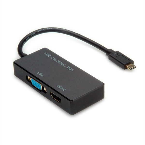 Miniatyrbillede 3 af 3: VALUE 12.99.3215 USB grafisk adapter 3840 x 2160 pixel Sort