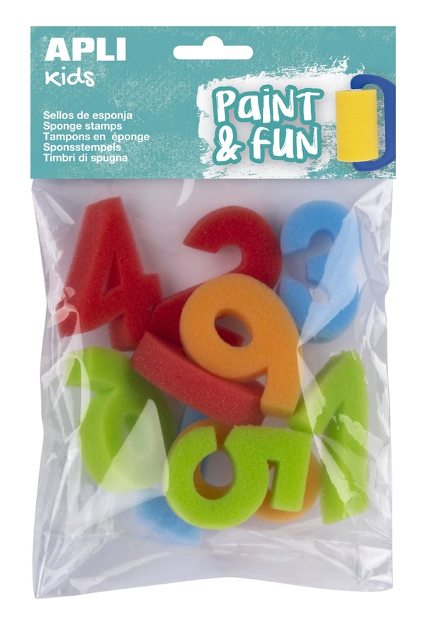 Miniatyrbillede 1 af 3: APLI Kids 17466 malingssvamp Forskellige farver 10 stk
