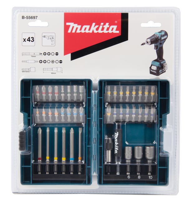 Miniatyrbild 2 av 4: Makita B-55697 stjärnskruvmejselborr 43 styck